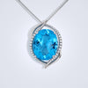 Tropical Oasis Topaz Diamond Pendant