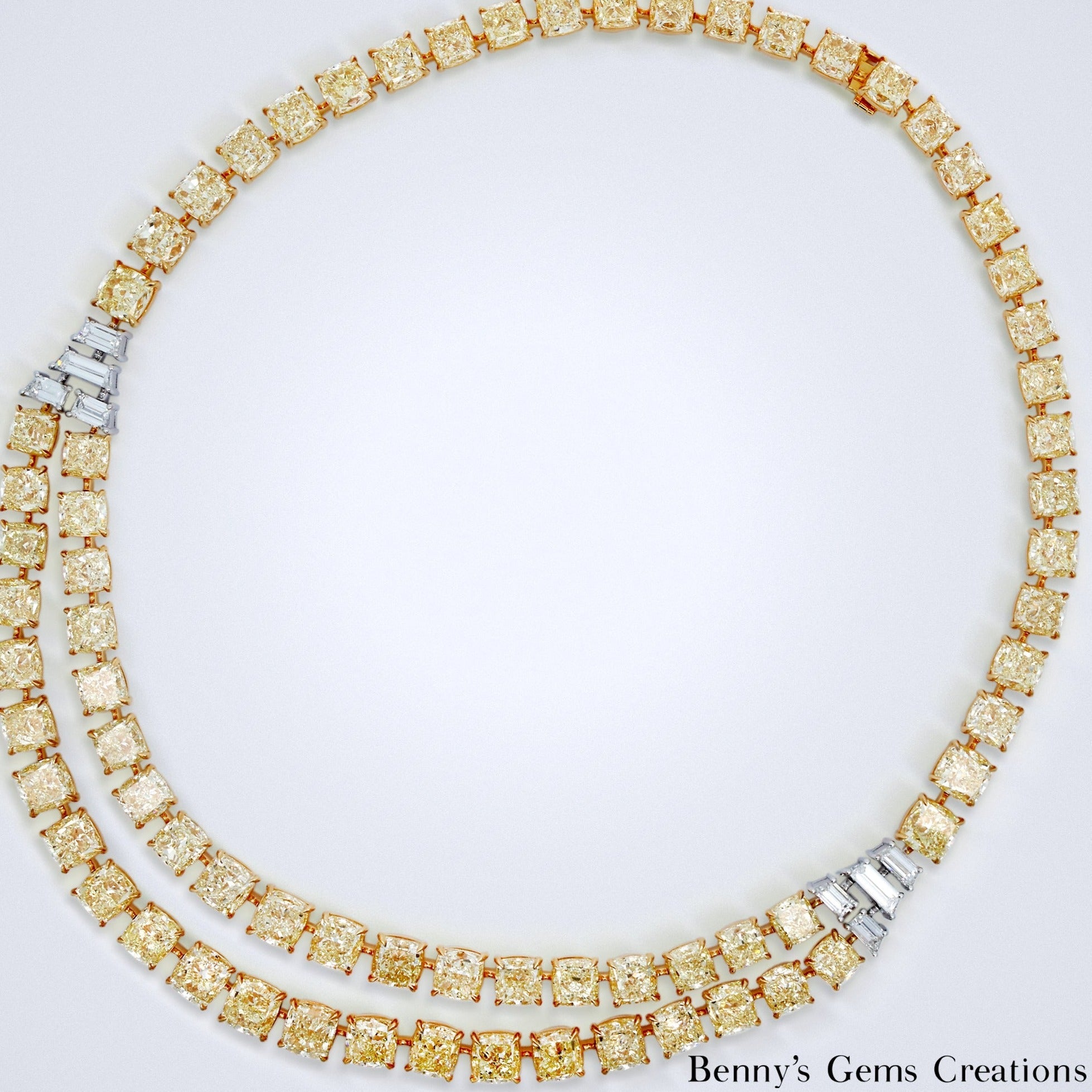 Yellow Diamond Necklace - Benny's Gems Creations