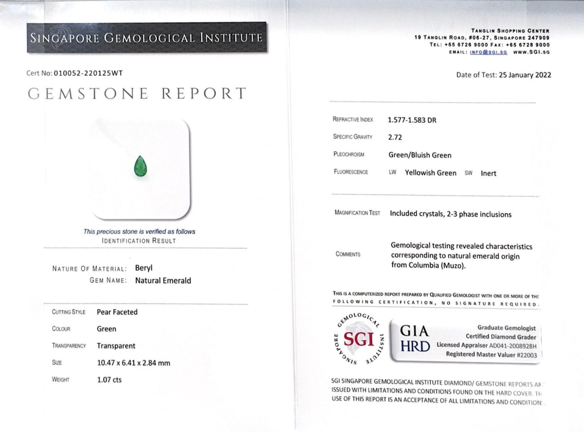 A Royal Emerald Diamond Pendant - Benny's Gems Creations