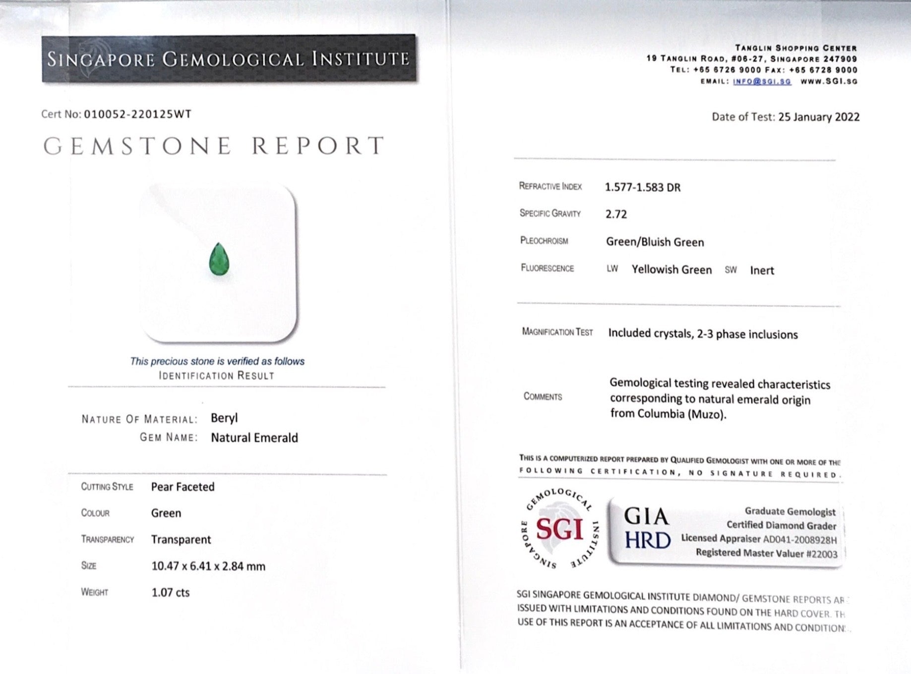 A Royal Emerald Diamond Pendant - Benny's Gems Creations