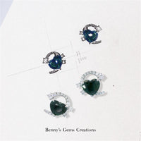 A Song of Sapphire and Diamond Earrings - Benny's Gems Creations