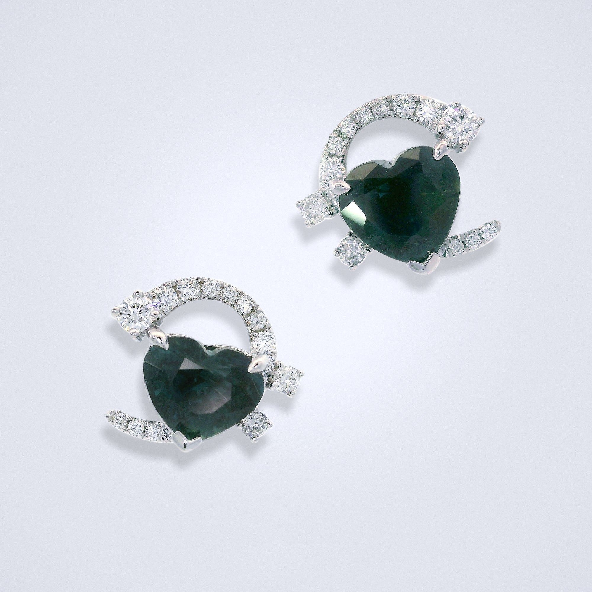 A Song of Sapphire and Diamond Earrings - Benny's Gems Creations
