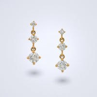 Aurelia Diamond Drop Earrings - Benny's Gems Creations