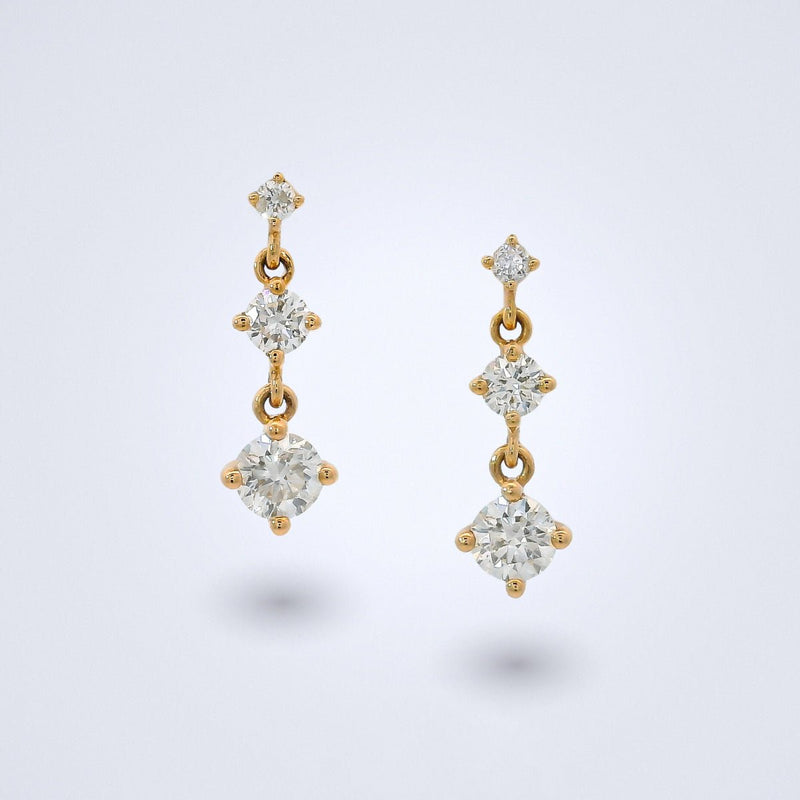 Aurelia Diamond Drop Earrings - Benny's Gems Creations