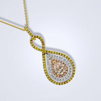 Aurelia Fancy Colour Diamond Pendant - Benny's Gems Creations