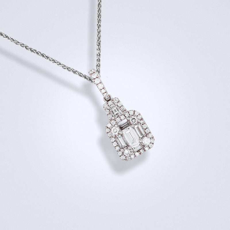 Aurora Spark White Gold Diamond Pendant - Benny's Gems Creations