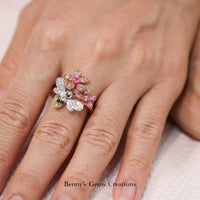 Bee In The Garden Sapphire Ring - Benny's Gems Creations