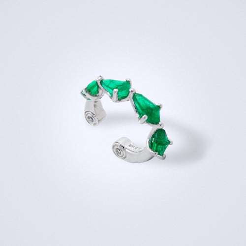 emerald diamond ear cuff