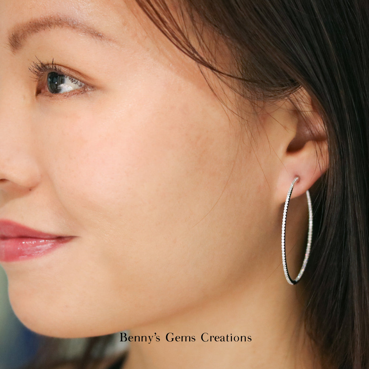 Big Diamond Hoops - Benny's Gems Creations