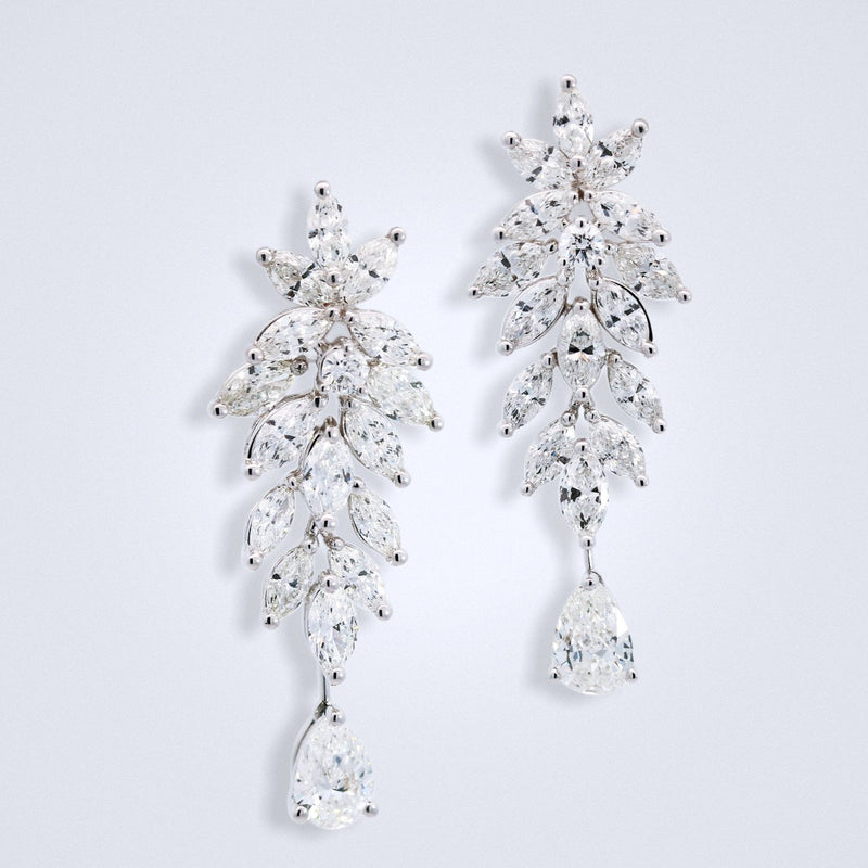 Blossom Cascade Diamond Earrings - Benny's Gems Creations