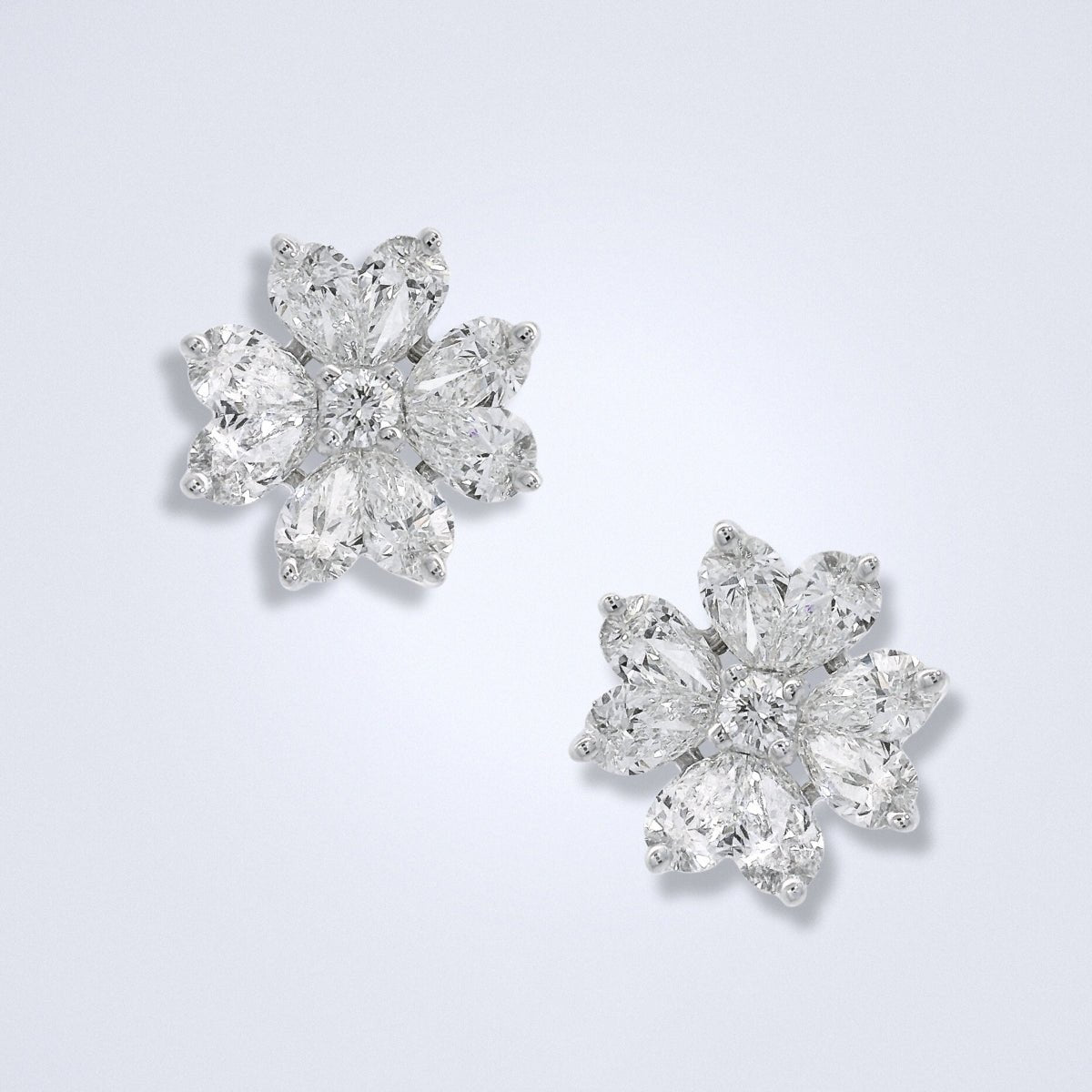 Blossoming Heart Diamond Floral Earrings - Benny's Gems Creations
