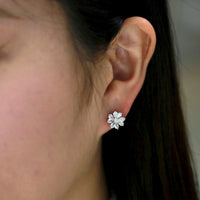 Blossoming Heart Diamond Floral Earrings - Benny's Gems Creations