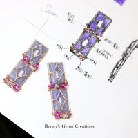 Blossoming Jadeite Diamond Earrings - Benny's Gems Creations
