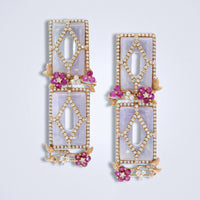 Blossoming Jadeite Diamond Earrings - Benny's Gems Creations