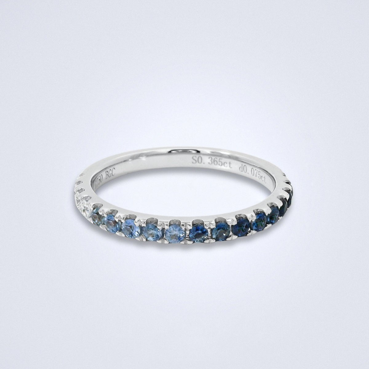 Blue Sapphire Gradient Stack Ring - Benny's Gems Creations