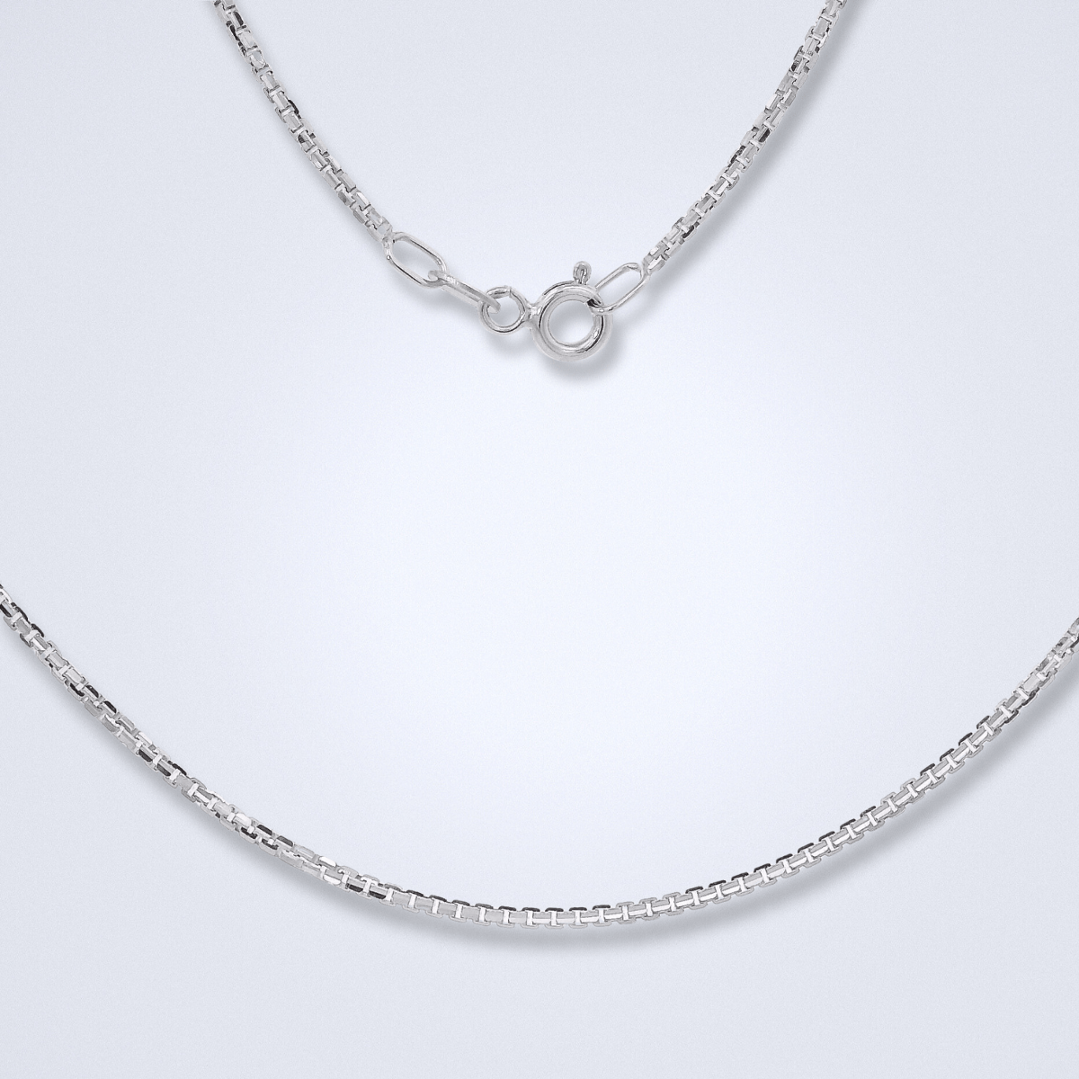 Bold and Sleek White Gold Box Chain - Benny's Gems Creations