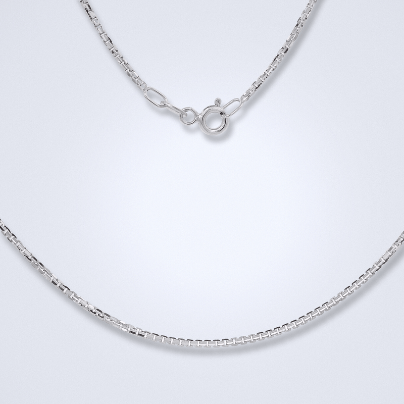 Bold and Sleek White Gold Box Chain - Benny's Gems Creations