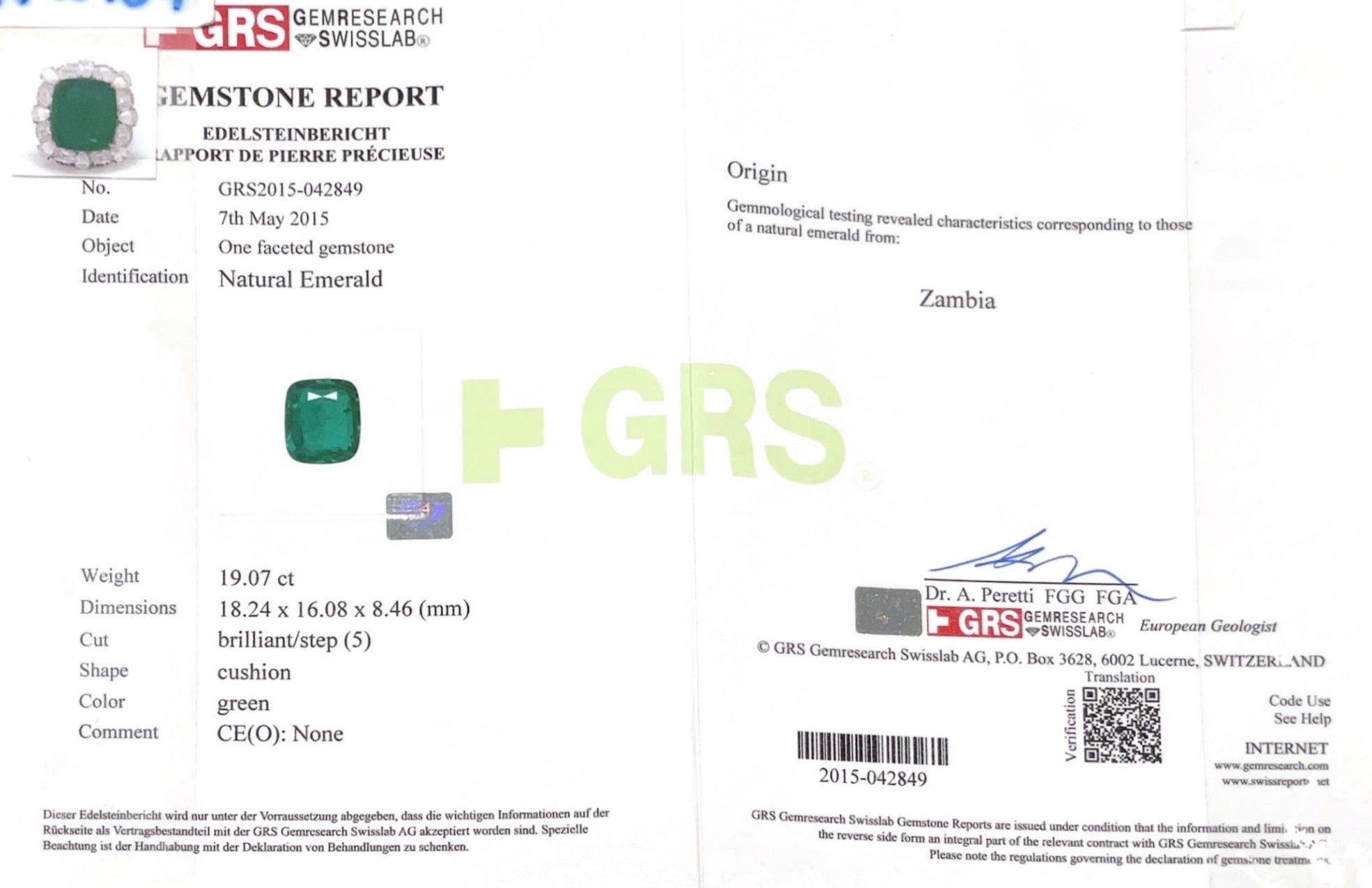 Brilliant No - Oiled Zambian Emerald Diamond Ring - Benny's Gems Creations