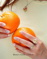 Brilliant Yellow Sapphire Diamond Ring - Benny's Gems Creations