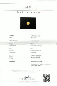 Brilliant Yellow Sapphire Diamond Ring - Benny's Gems Creations