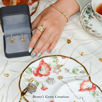 Brilliant Yellow Sapphire Diamond Ring - Benny's Gems Creations