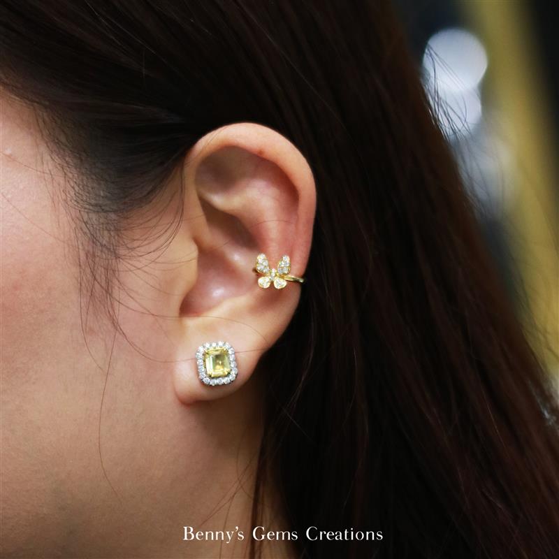 Butterfly Diamond Ear Cuff - Benny's Gems Creations