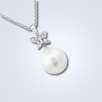 Butterfly Pearl Diamond Pendant - Benny's Gems Creations
