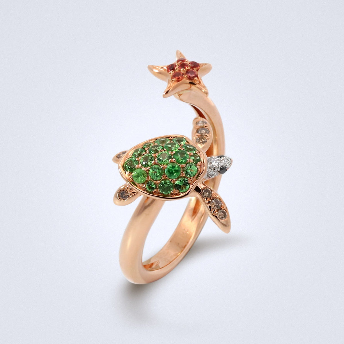 Celestial Tortoise Star Open Ring - Benny's Gems Creations