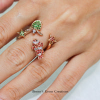 Celestial Tortoise Star Open Ring - Benny's Gems Creations