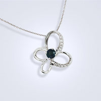 Charming Sapphire Butterfly Diamond Pendant - Benny's Gems Creations