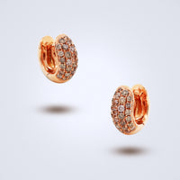 Chocolate Diamond Rose Gold Huggies