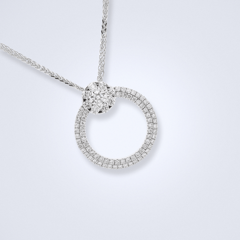 Circle of Grace Diamond Pendant - Benny's Gems Creations