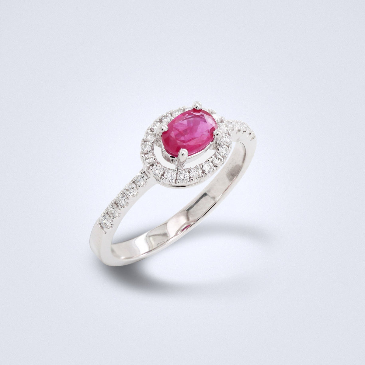 Classic East-West Ruby Diamond Ring - Benny's Gems Creations