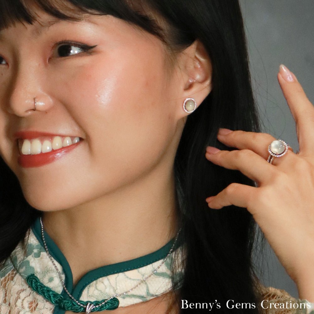 Classic Icy Jadeite Earrings - Benny's Gems Creations