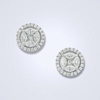 Classic Illusion Diamond Earrings - Benny's Gems Creations