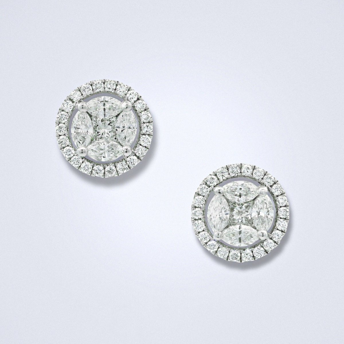 Classic Illusion Diamond Earrings - Benny's Gems Creations