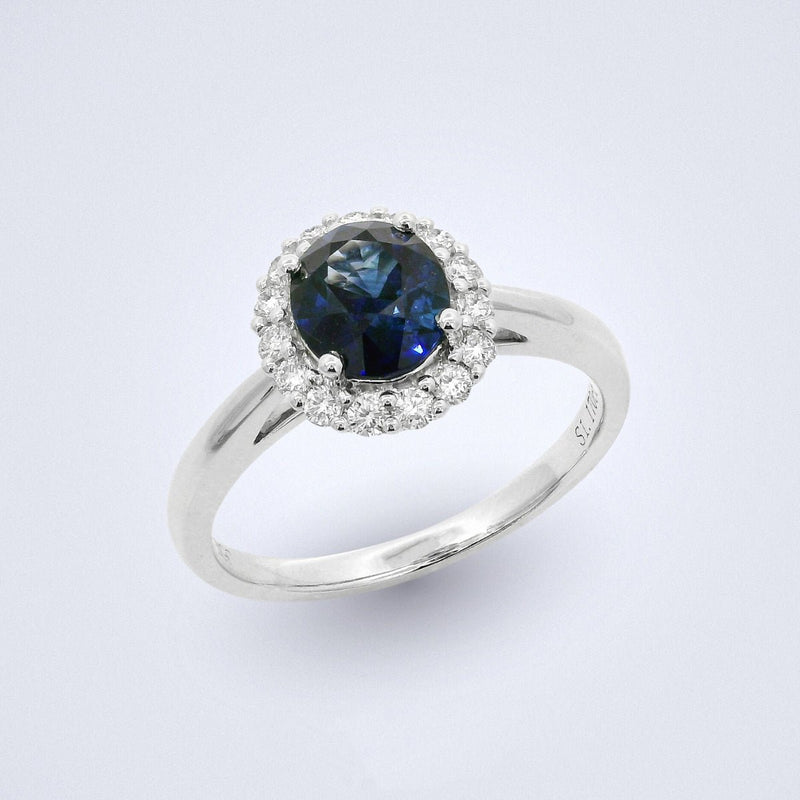 Classic Royal Blue Sapphire Diamond Ring - Benny's Gems Creations
