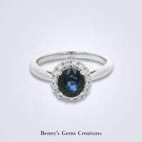 Classic Royal Blue Sapphire Diamond Ring - Benny's Gems Creations
