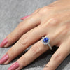 Classic Vivid Blue Sapphire Diamond Ring - Benny's Gems Creations
