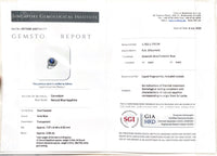 Classic Vivid Blue Sapphire Diamond Split Shank Ring - Benny's Gems Creations