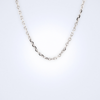 Classic White Gold Cable Link Chain - Benny's Gems Creations