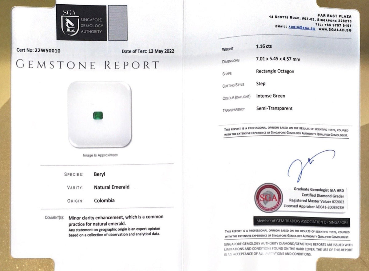 Colombian Emerald Trilogy Diamond Ring - Benny's Gems Creations