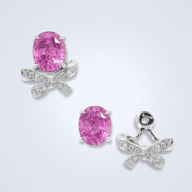 Coquette Sapphire Diamond Earrings - Benny's Gems Creations