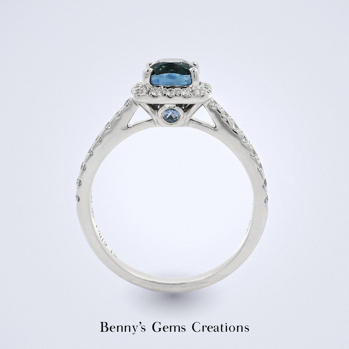 Cornflower Secrets Sapphire Diamond Ring - Benny's Gems Creations
