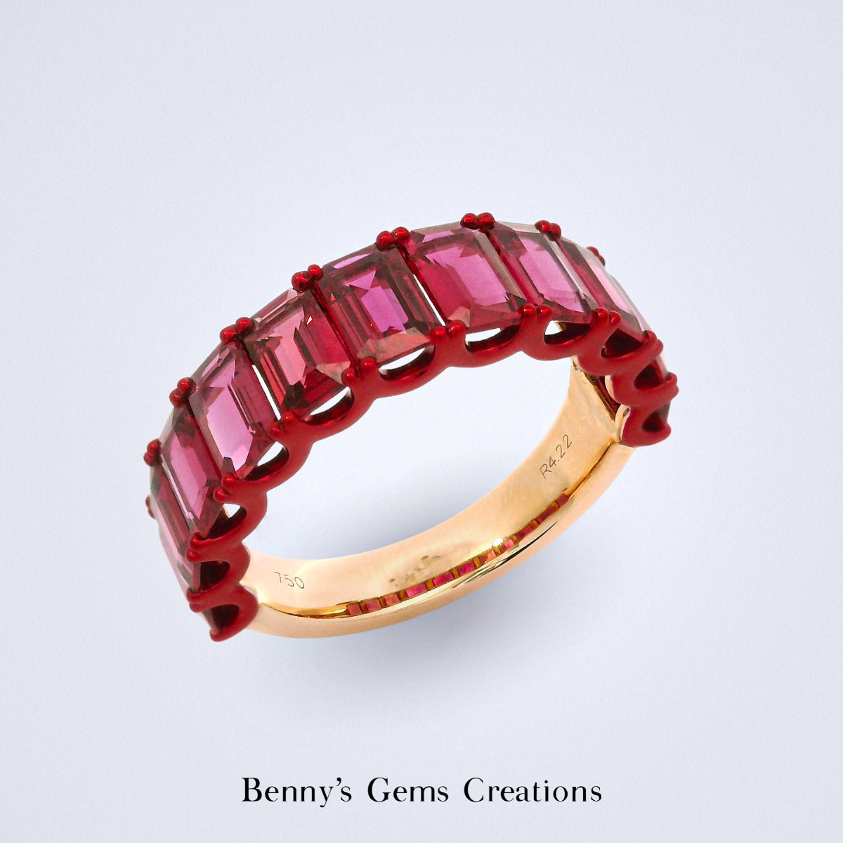 Crimson Cascade Ruby Ring - Benny's Gems Creations