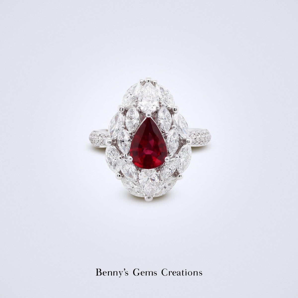Crimson Éternité Pigeon Blood Ruby Ring - Benny's Gems Creations