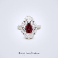 Crimson Éternité Pigeon Blood Ruby Ring - Benny's Gems Creations