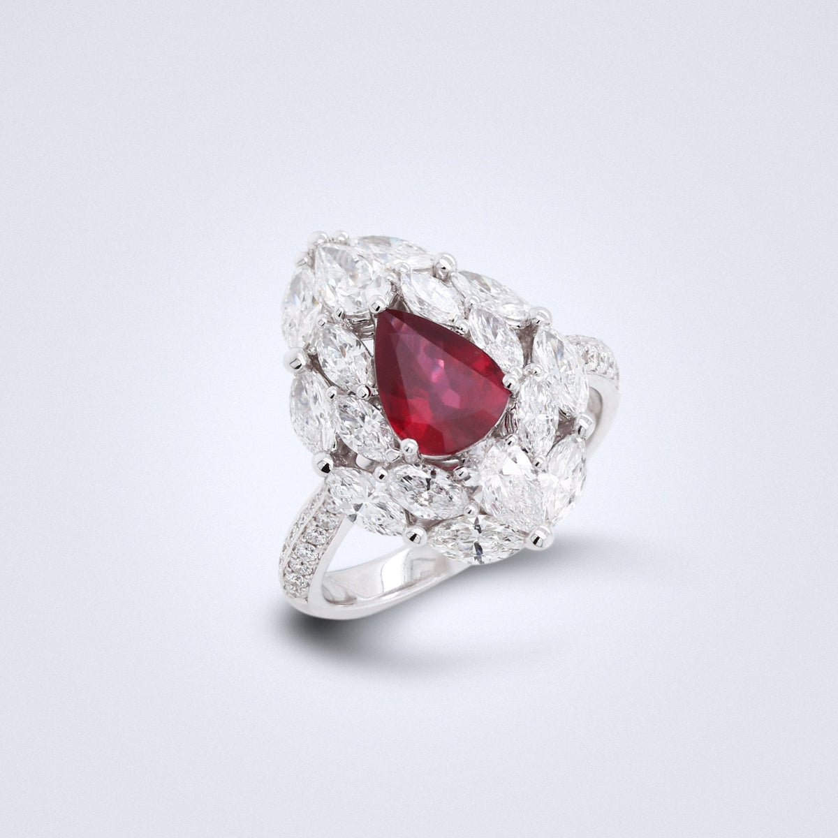 Crimson Éternité Pigeon Blood Ruby Ring - Benny's Gems Creations