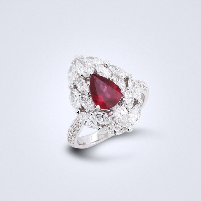 Crimson Éternité Pigeon Blood Ruby Ring - Benny's Gems Creations