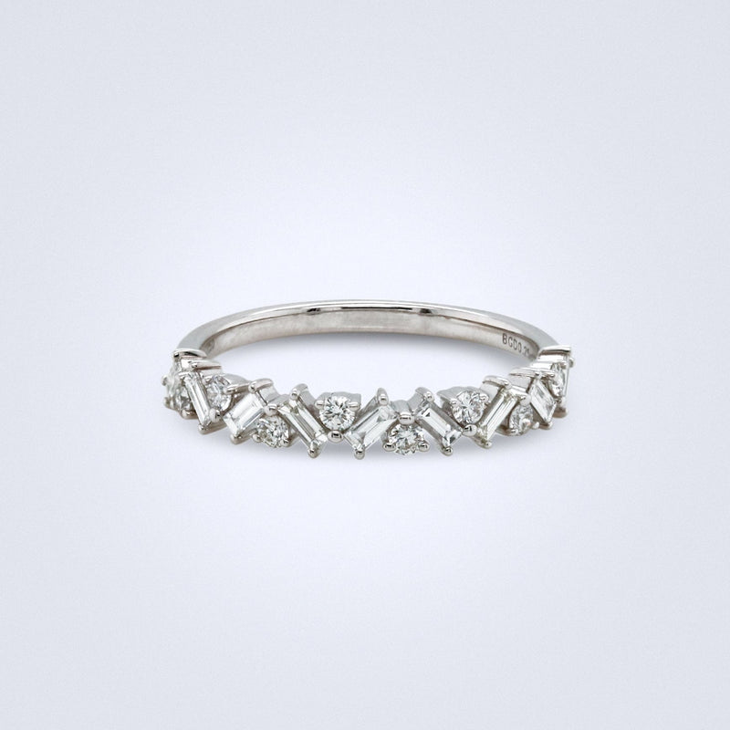 Dainty Baguettes Diamond Stack Ring - Benny's Gems Creations